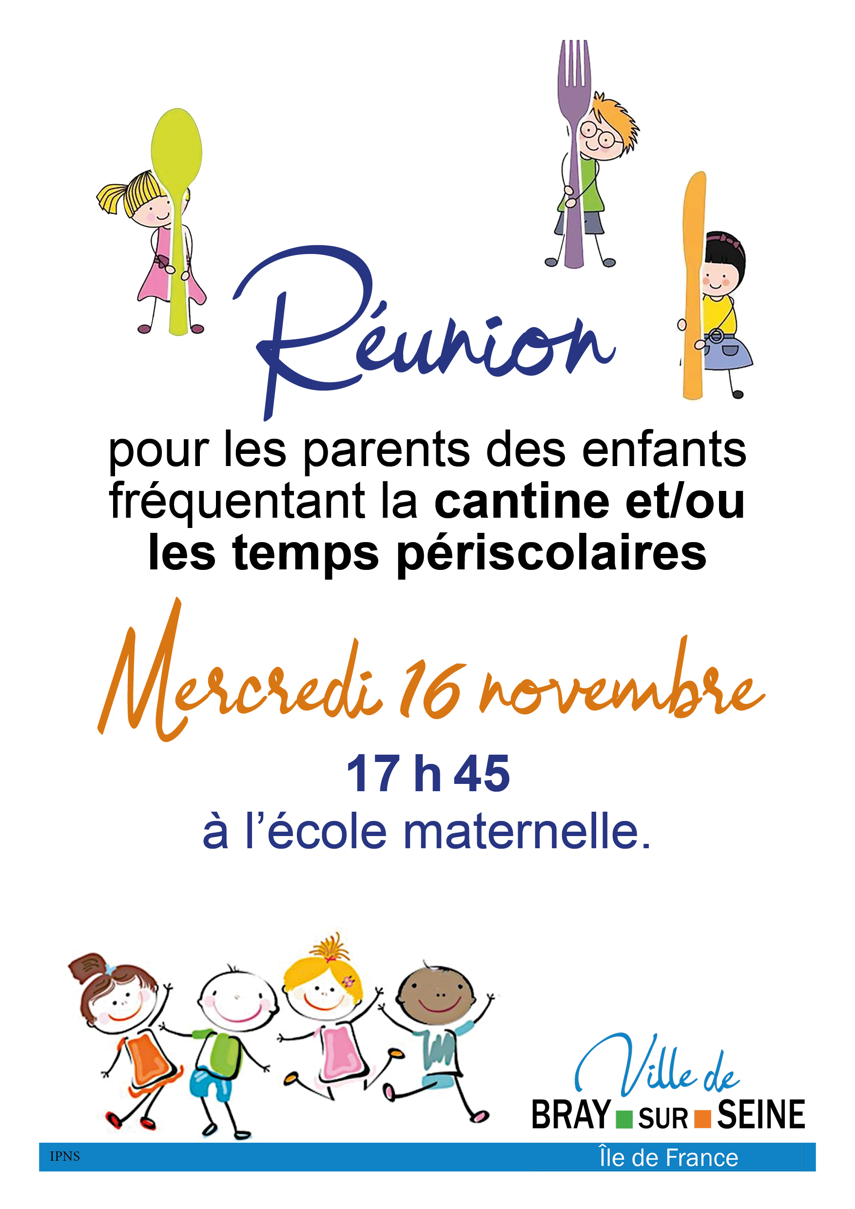 Réunion d information Cantine Périscolaire le 16 novembre 2022 à